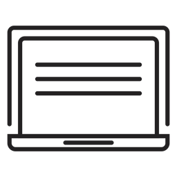 Icono de pantalla de computadora simple Diseño PNG