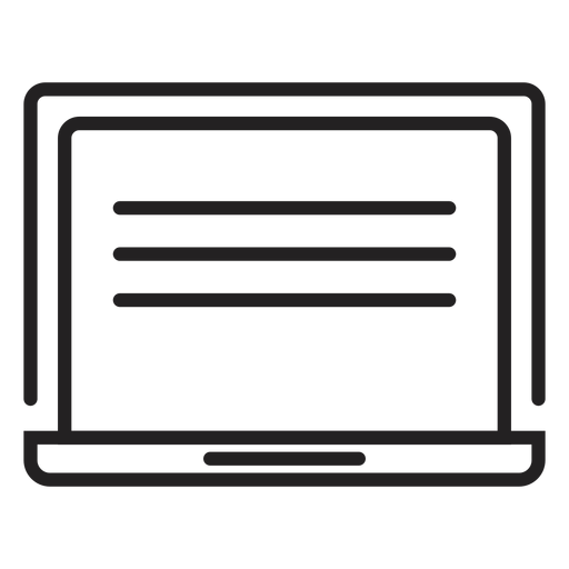Icono de pantalla de computadora simple Diseño PNG