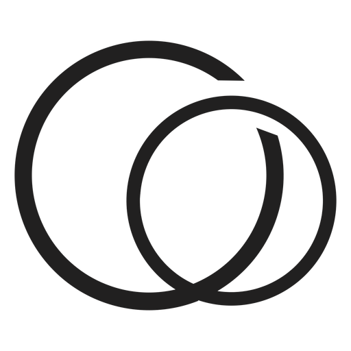Einfaches Paar Ring Symbol PNG-Design