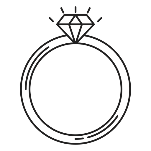 Simple Diamond Ring Icon Transparent Png Svg Vector File