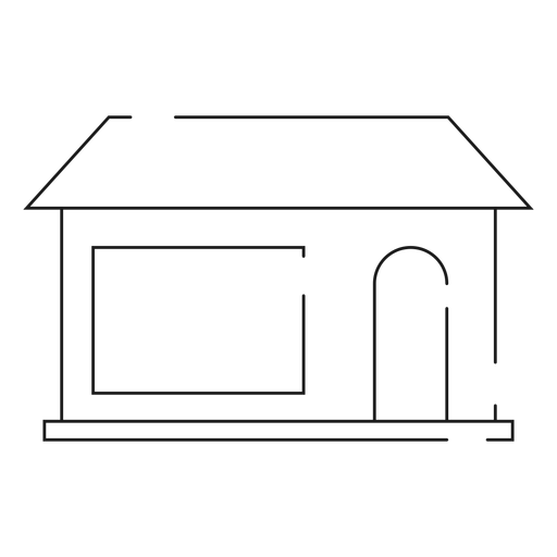 Simple home line icon PNG Design