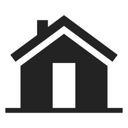Silhueta preta de casa simples Desenho PNG