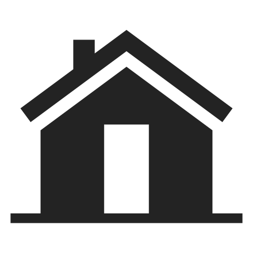 Simple house black silhouette PNG Design