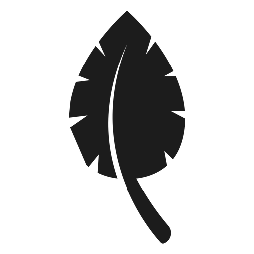 Simple leaf black icon PNG Design