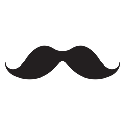 Icono negro simple bigote Transparent PNG