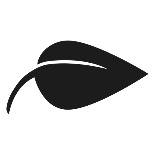 Einfaches schwarzes Symbol mit spitzem Blatt PNG-Design