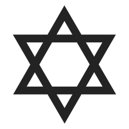 Simple star of david black icon PNG Design