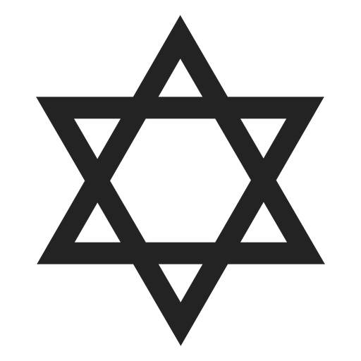 Simple star of david black icon PNG Design