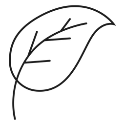 Simple stem and leaf icon PNG Design
