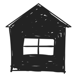 Ícone pequeno desenhado à mão para casa Desenho PNG