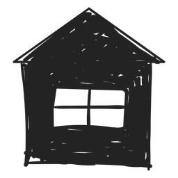 Icono dibujado mano pequeña casa