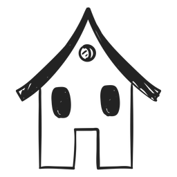 Kleine Haushand gezeichnete Ikone PNG-Design