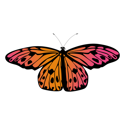 Small orange garden butterfly PNG Design