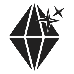 Icono de piedra de diamante brillante Diseño PNG