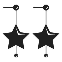 Icono de pendiente colgante de estrella Diseño PNG