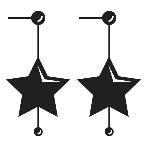 Icono de pendiente colgante de estrella Diseño PNG