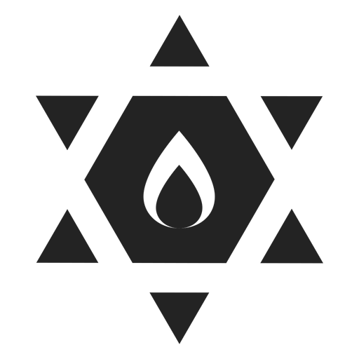 Star of david black icon PNG Design