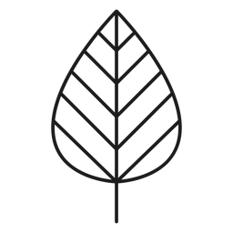 Tallo con icono de hoja de línea Diseño PNG