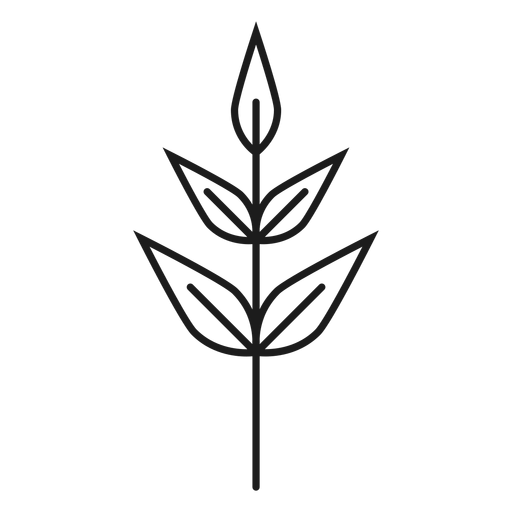 Subular icono de hojas Diseño PNG