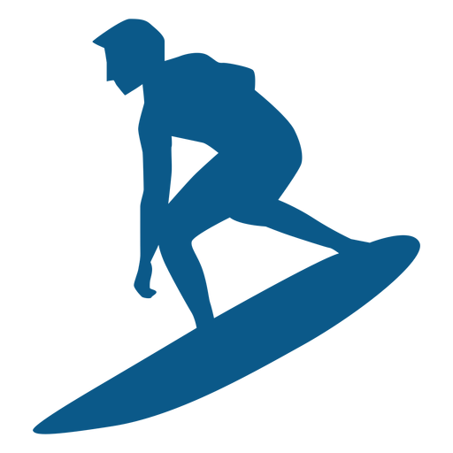 Surfer balancing on board silhouette PNG Design