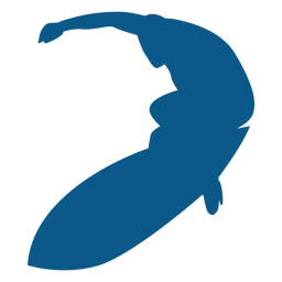 Surfista en silueta de acción Diseño PNG