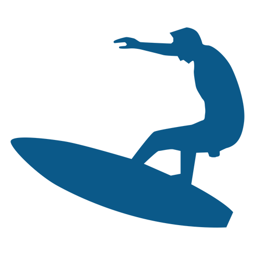 Surfer an Bord der Silhouette