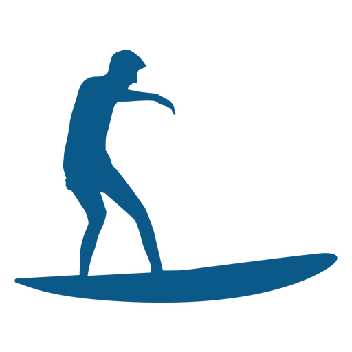 Surfista montando la ola silueta