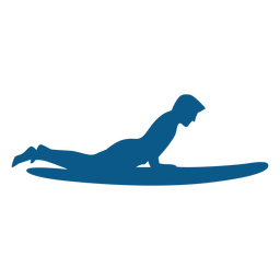 Silhueta da posição da prancha de surf Desenho PNG