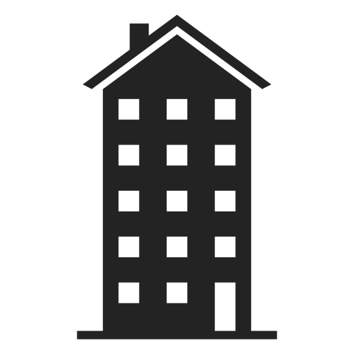 Icono de apartamento alto Diseño PNG