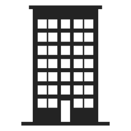 Icono de casa de edificio alto Diseño PNG