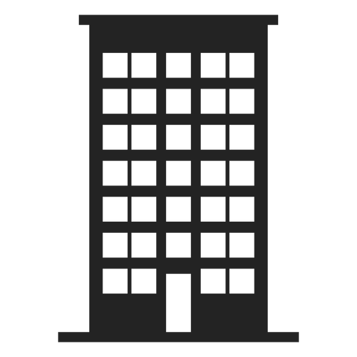 Icono de casa de edificio alto Diseño PNG