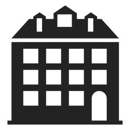 Silhueta negra em casa alta Desenho PNG