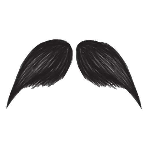 Das Bandito-Stil Schnurrbart Pinselstrich Symbol PNG-Design