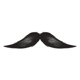 El icono de trazo de pincel de bigote inglés Diseño PNG