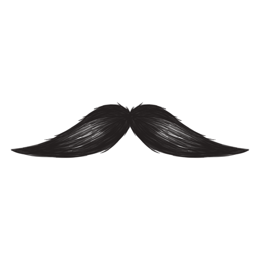 The english moustache brush stroke icon