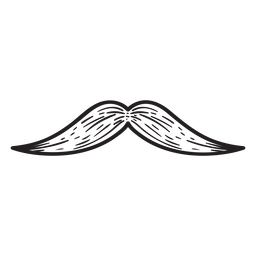 Die englische Schnurrbarthand gezeichnete Ikone PNG-Design