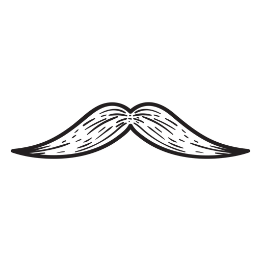 El icono dibujado a mano de bigote inglés Diseño PNG