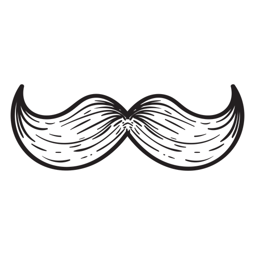 The hungarian moustache hand drawn icon