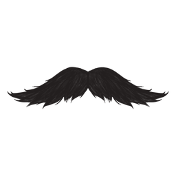 El icono de trazo de pincel de bigote magnum Diseño PNG