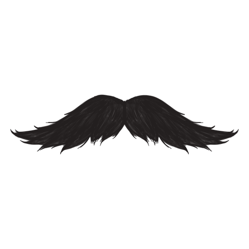 El icono de trazo de pincel de bigote magnum