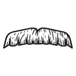 El icono de bigote de estilo pincel del pintor Diseño PNG