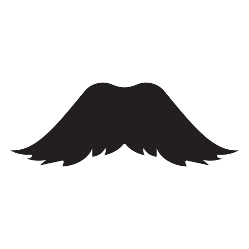Thick moustache black icon PNG Design