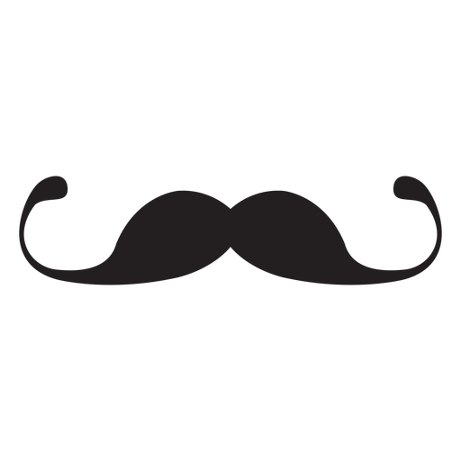 Thin handlebar moustache icon
