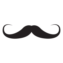 Dünne Lenkerschnurrbart-Silhouette PNG-Design