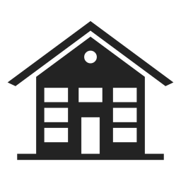 Dreistöckiges Haus schwarze Ikone PNG-Design