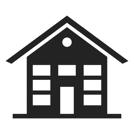 Icono de casa de tres pisos negro