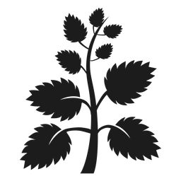 Tronco de árbol con silueta de hojas de abanico Diseño PNG
