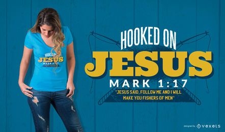 Diseño de camiseta de cita de Jesús