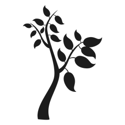 Tree with branches and big leaves icon Tree with branches and big leaves icon
