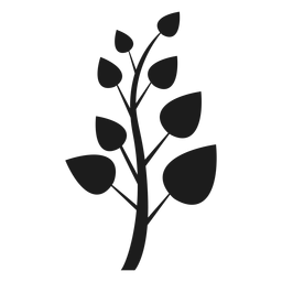 Trunk with pointed leaves icon Transparent PNG